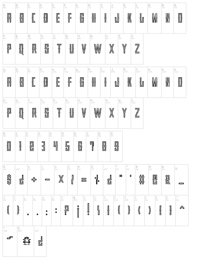 Villajuarez Son Display font map